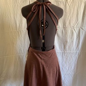 Free People Mauve Backless Mini Dress